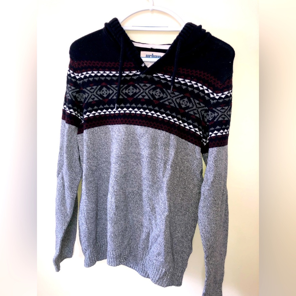 Urban Pipeline Men’s Hoodie Small Gray and Blue